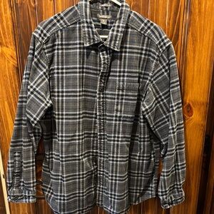 Men's Gray Plaid Shirt